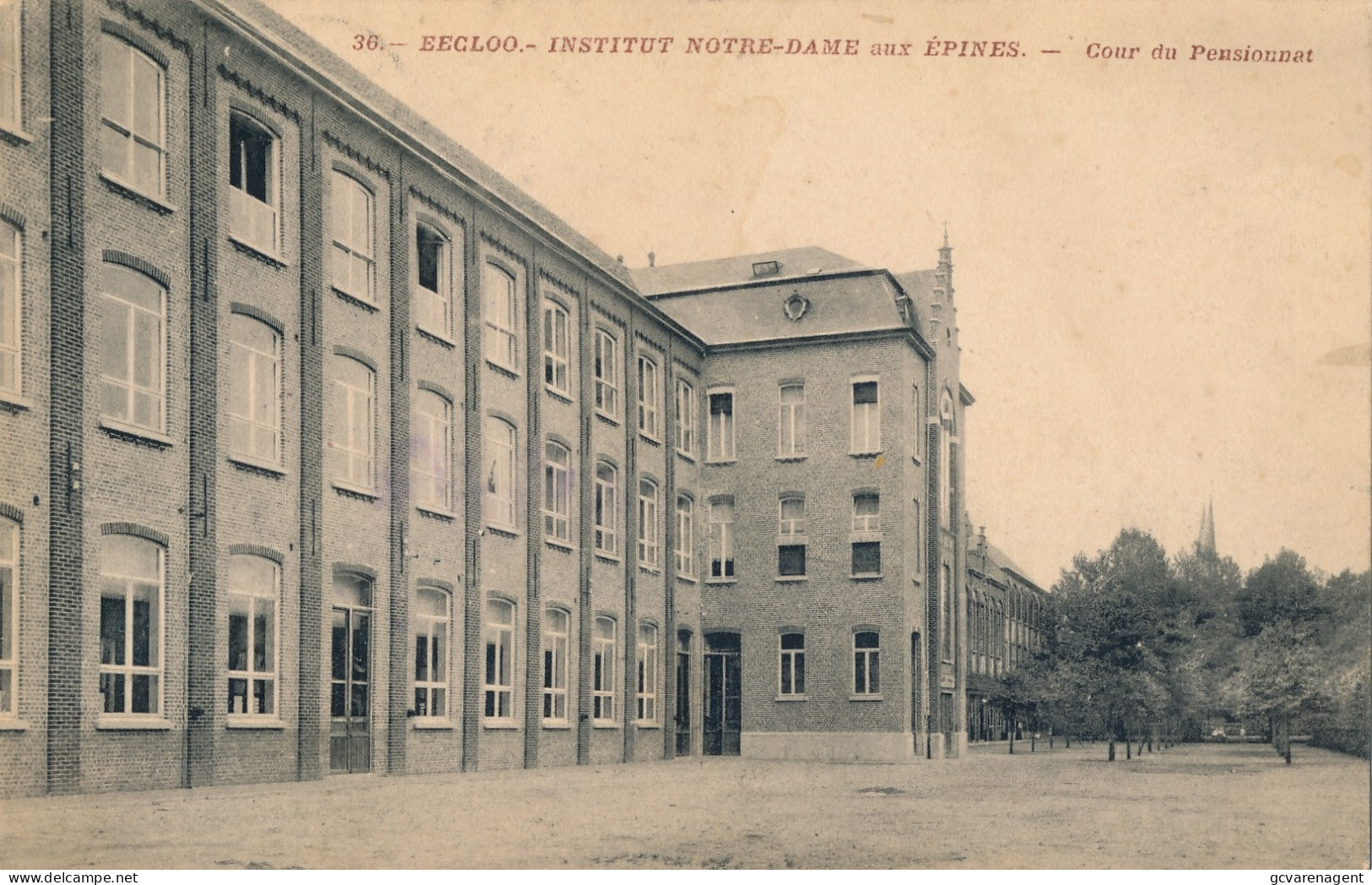 INSTITUT NOTRE DAME AUX EPINES  ==    COUR DU PENSIONNAT      2 SCANS - Eeklo