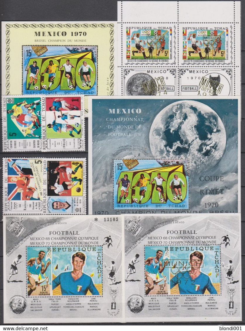 Soccer World Cup 1970 - CHAD - LOT - MNH (200) - 1970 – Mexico