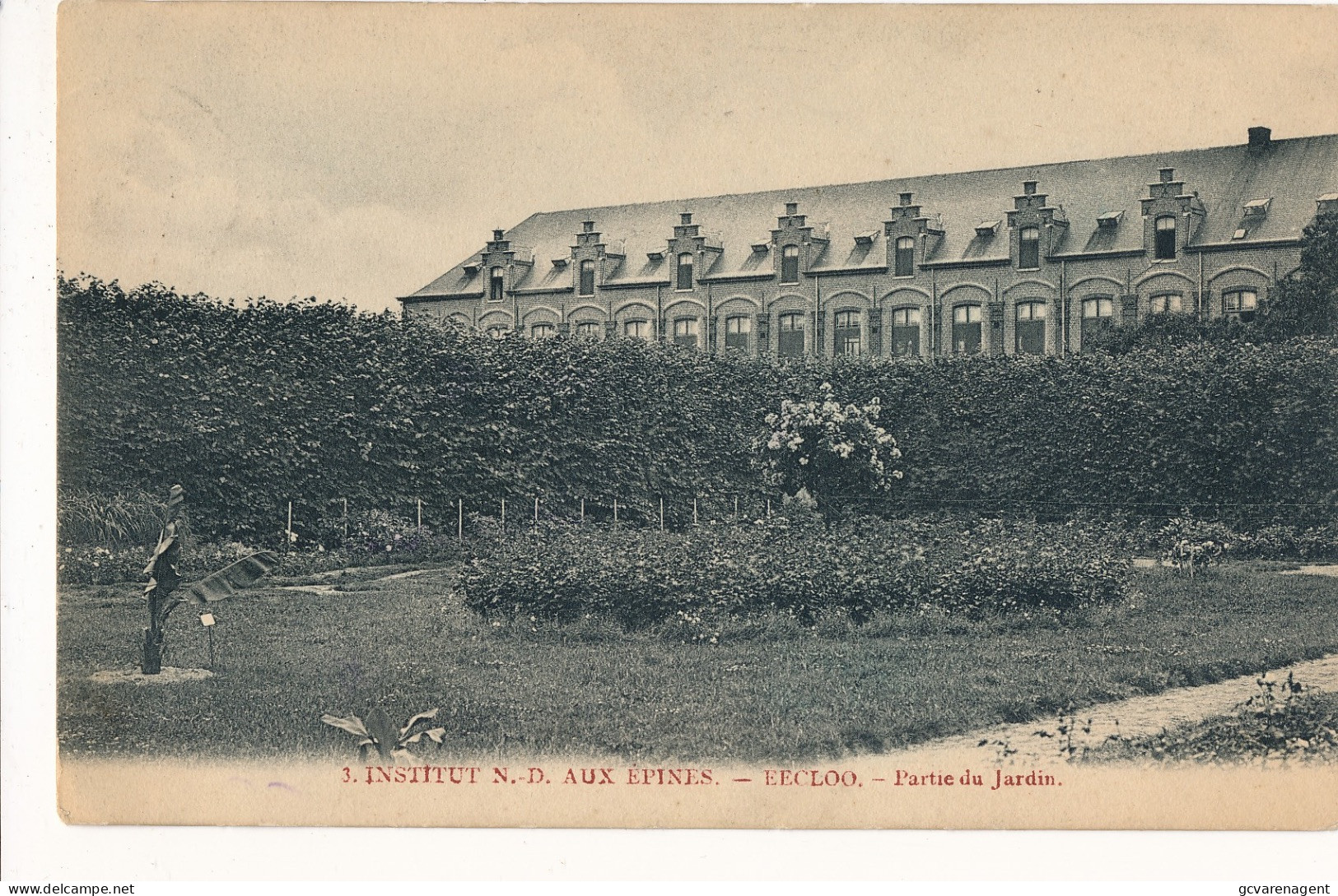 INSTITUT NOTRE DAME AUX EPINES  == PARTIE DU JARDIN       2 SCANS - Eeklo