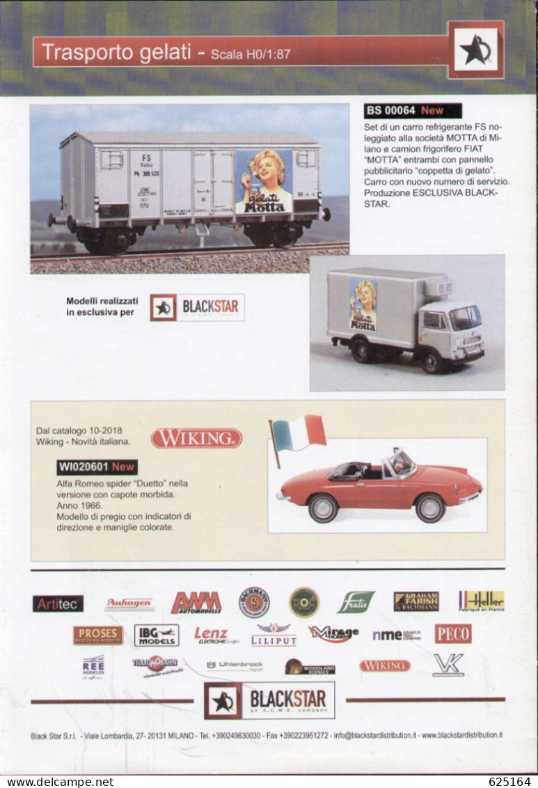 Catalogue BLACKSTAR 2018 Autunno HO 1/87 Treni Auto Camion Modelli Esclusivi - En Italien - Non Classificati