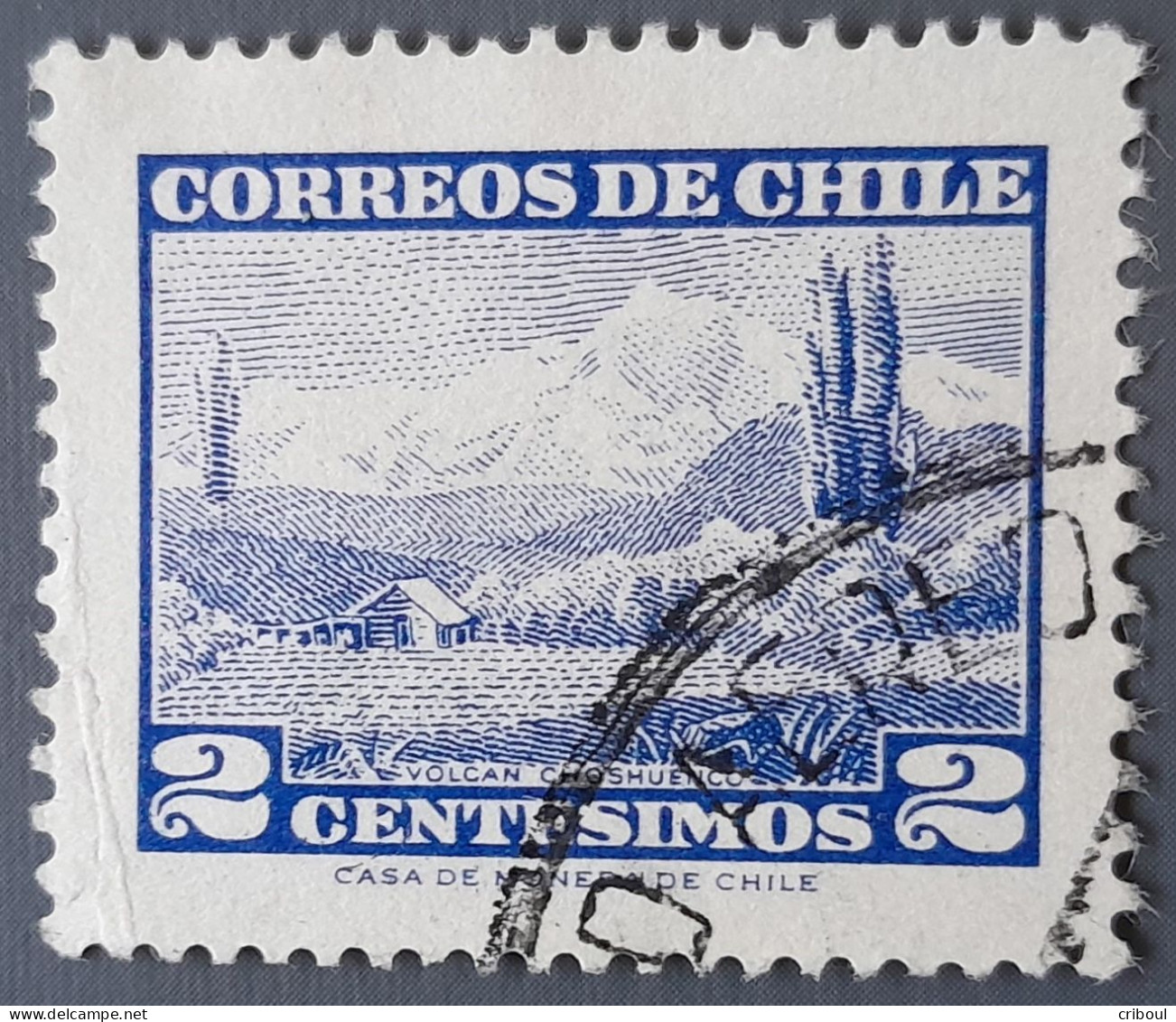 Chili Chile 1962 Volcan Choshuenco Yvert 298 O Used - Vulkanen