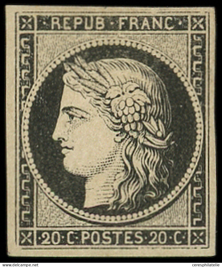 * EMISSION DE 1849 - 3b   20c. Noir Sur Teinté, N° Cérès, TB - 1849-1850 Cérès