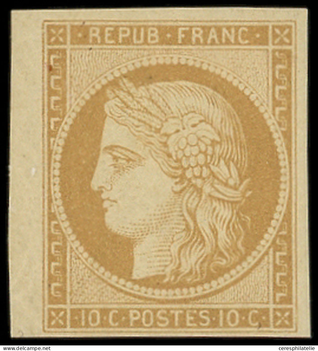 * EMISSION DE 1849 - R1f  10c. Bistre Clair, REIMPRESSION, TB - 1849-1850 Cérès