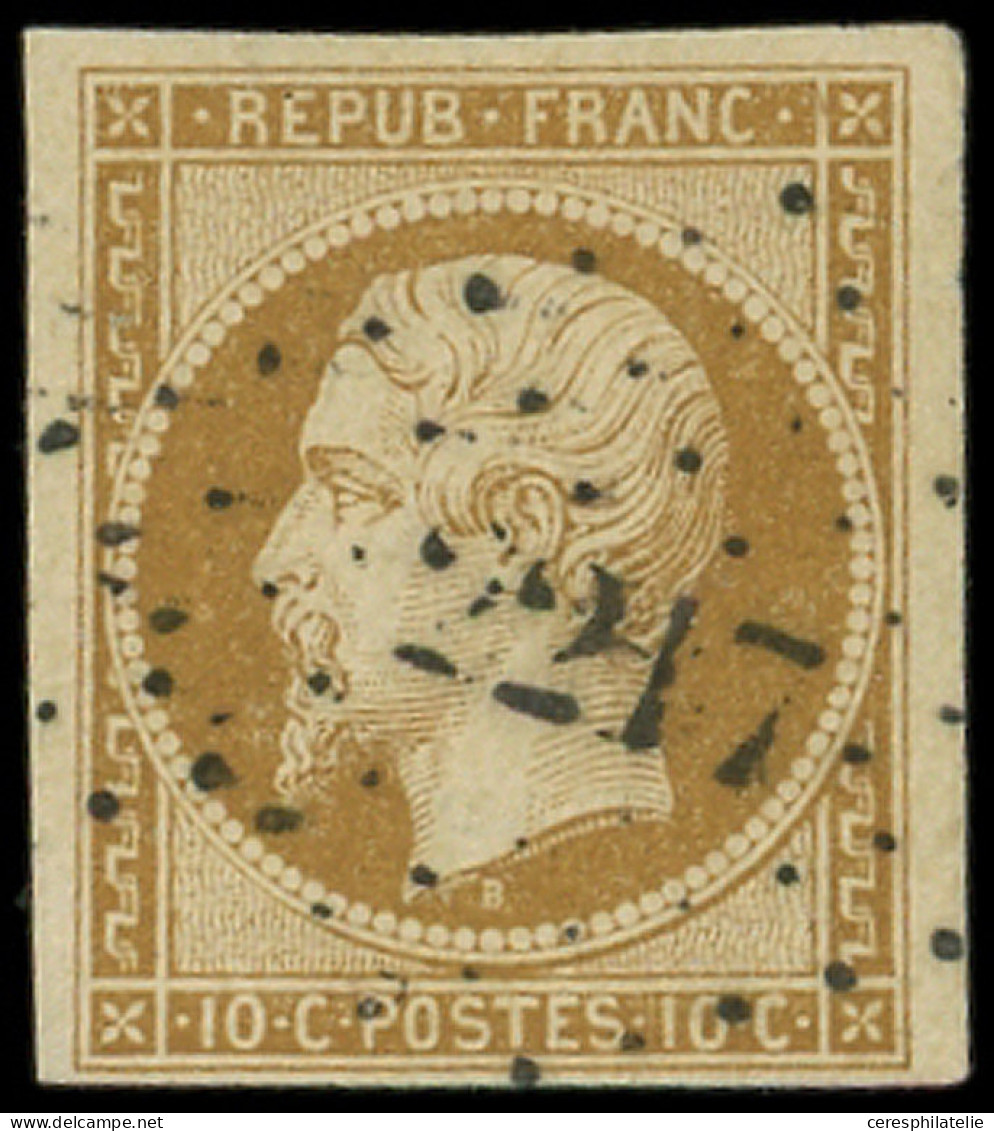 PRESIDENCE - 9    10c. Bistre-jaune, Obl. PC 2217, TTB - 1852 Louis-Napoleon