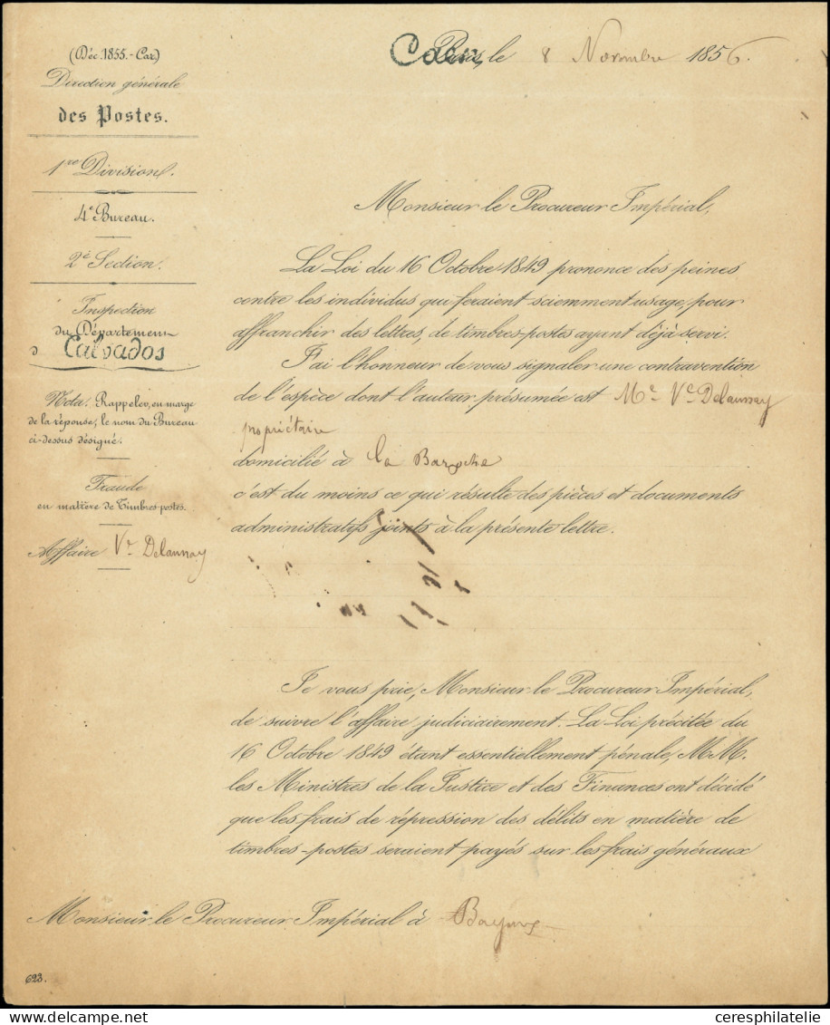 Let PRESIDENCE - 10   25c. Bleu, Défx, Obl. PC S. LSC, Càd T15 BALLEROY 3/11/56, Taxe 30 Et Dossier De Taxation, TB - 1849-1876: Periodo Clásico