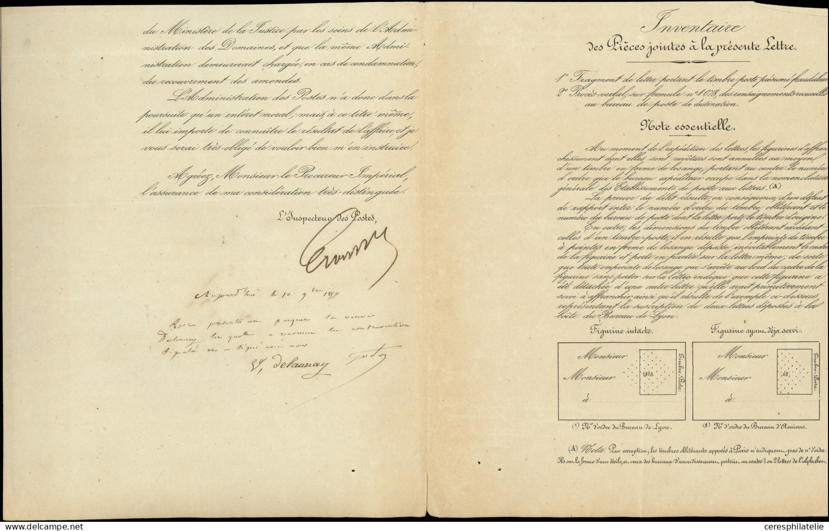 Let PRESIDENCE - 10   25c. Bleu, Défx, Obl. PC S. LSC, Càd T15 BALLEROY 3/11/56, Taxe 30 Et Dossier De Taxation, TB - 1849-1876: Période Classique