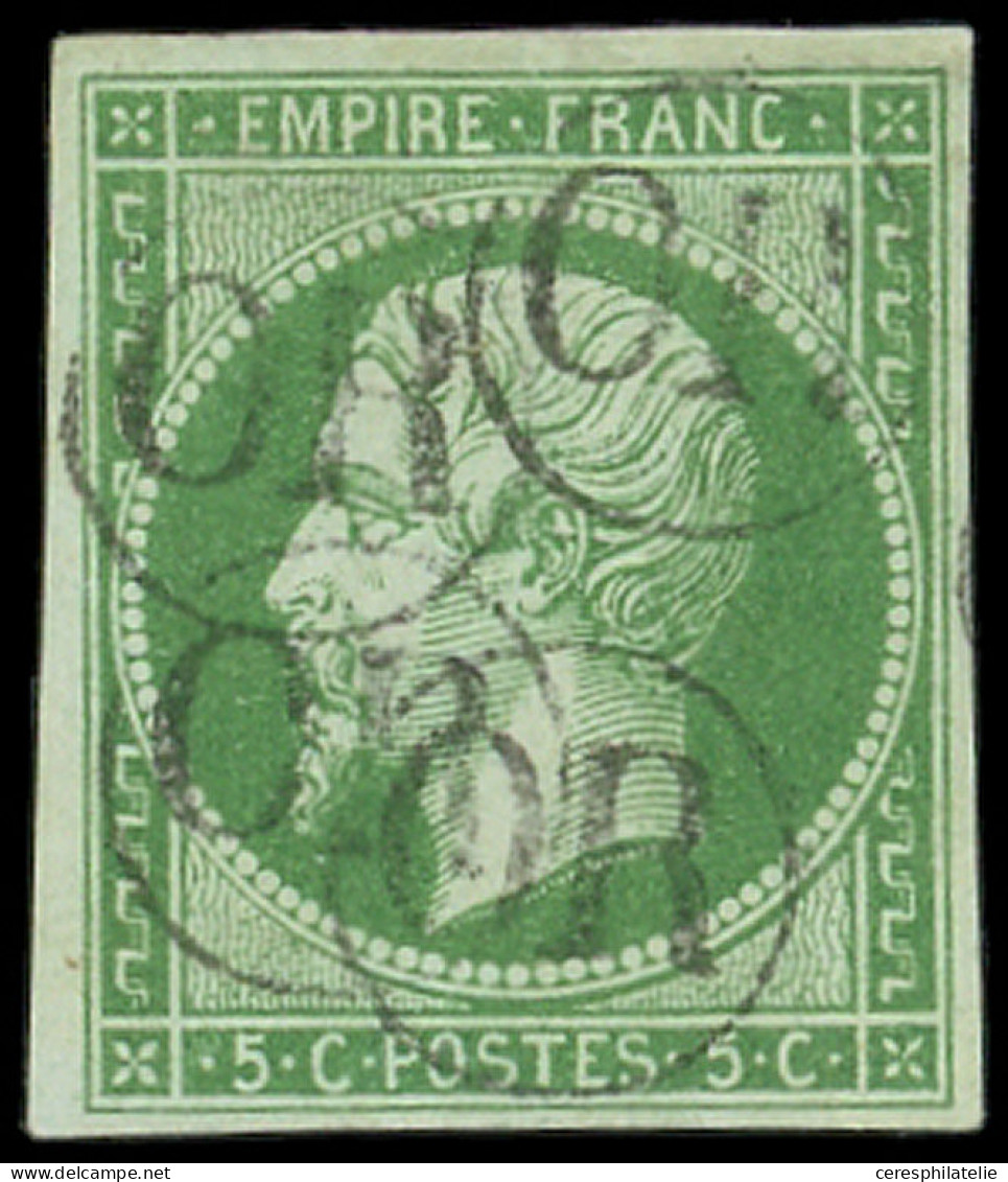 EMPIRE NON DENTELE - 12    5c. Vert, Obl. OR 4 Fois, TB. Br - 1853-1860 Napoléon III