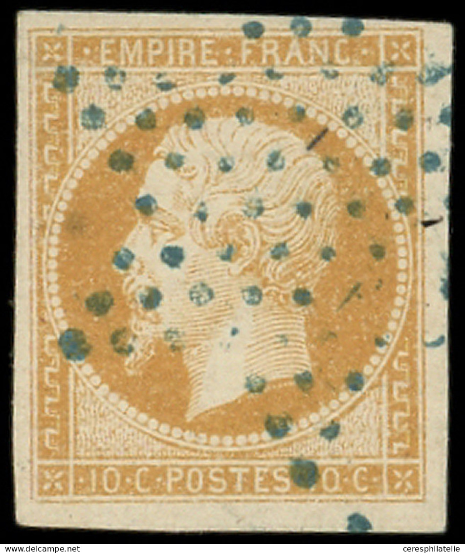 EMPIRE NON DENTELE - 13A  10c. Bistre-orange T I, Obl. ETOILE BLEUE, TTB - 1853-1860 Napoléon III