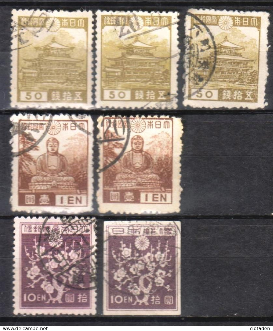 JAPON - 1937 - 36 Timbres - Usati