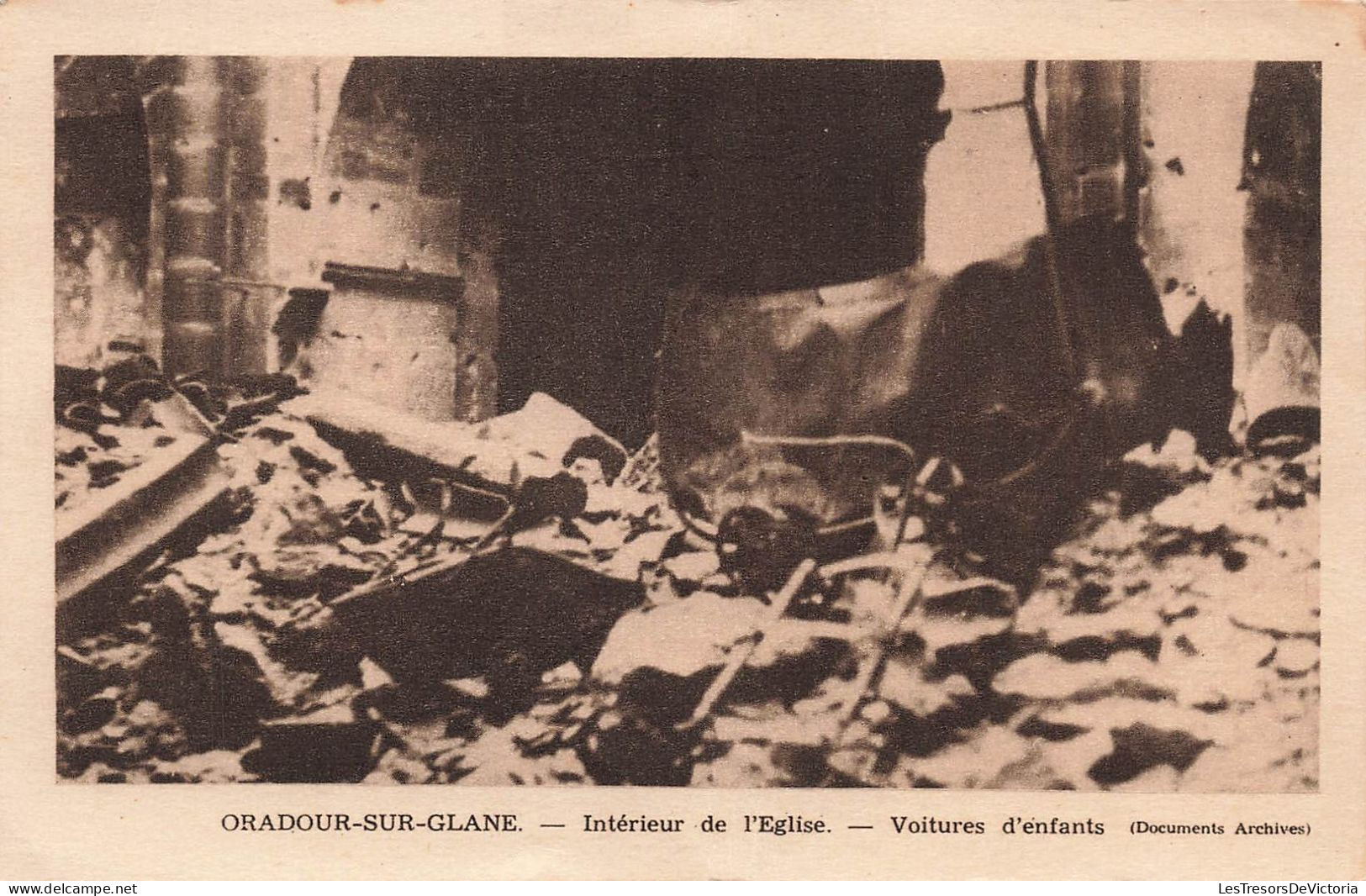 FRANCE - Oradour Sur Glane - Interieur De L'eglise - Voitures D'enfants - Carte Postale Ancienne - Oradour Sur Glane