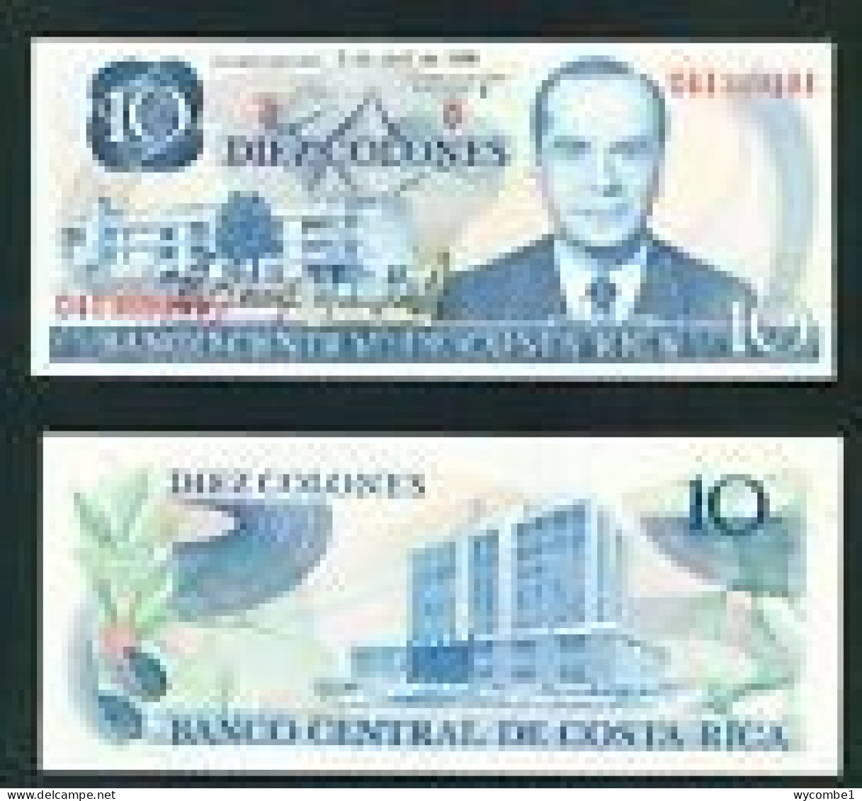 COSTA RICA  -  1986 10 Colones UNC  Banknote - Costa Rica