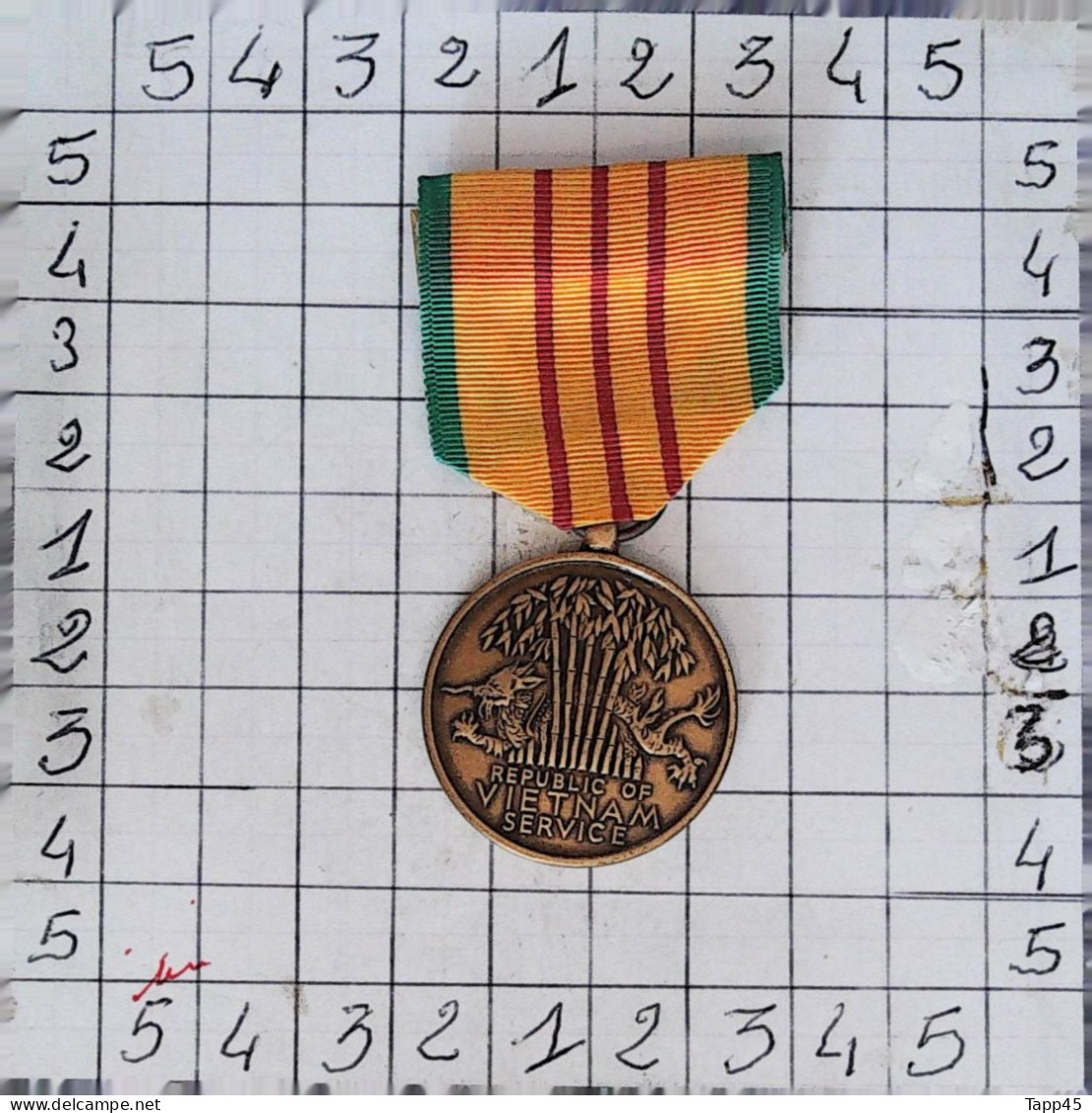 Médailles  > Dispersion D'une Collection Vendu Au Prix Achetée >Vietnam Service Medal > Réf:Cl USA P 7/ 4 - Stati Uniti