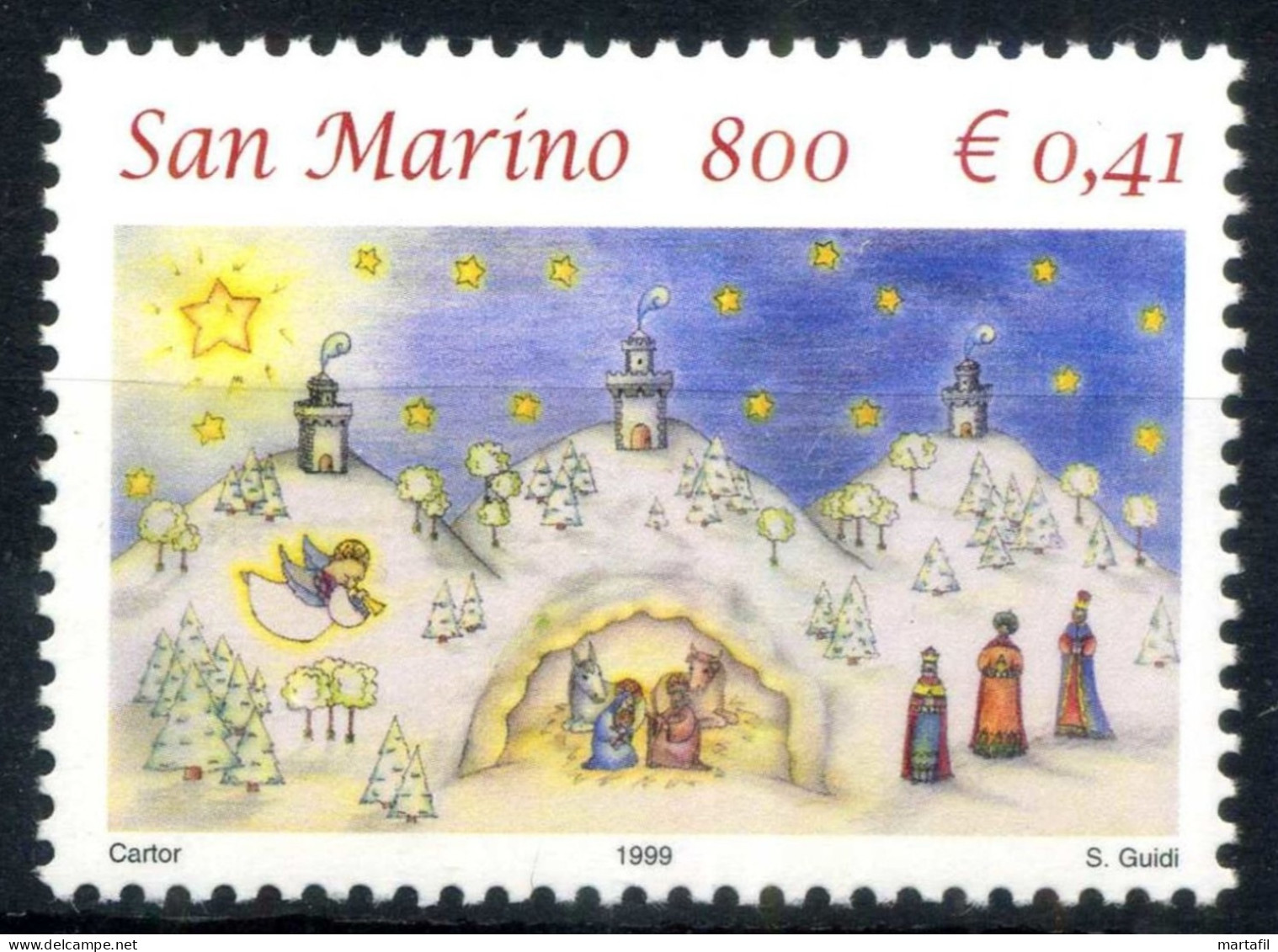 1999 SAN MARINO SET MNH ** Natale - Nuevos