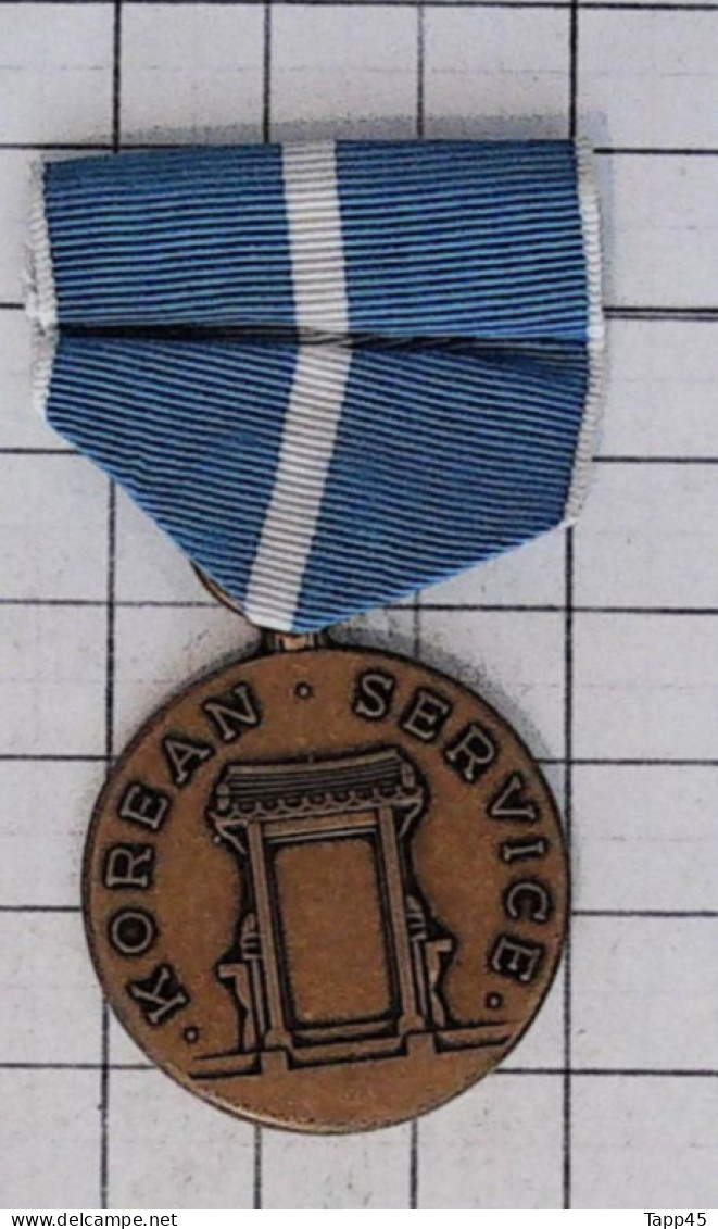 Médailles  > Dispersion D'une Collection Vendu Au Prix Achetée >Korean Service Medal > Réf:Cl USA P 7/ 6 - Stati Uniti