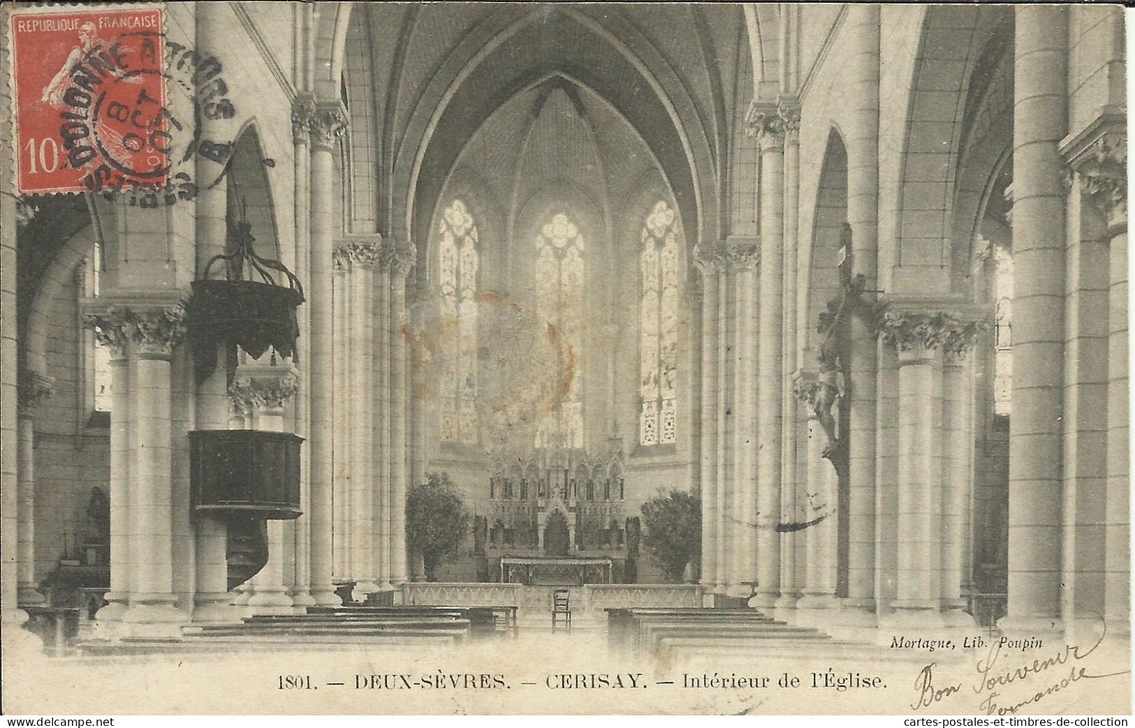 Deux Sèvres , CERISAY , Intérieur De L'Eglise , 1907 , µ - Cerizay