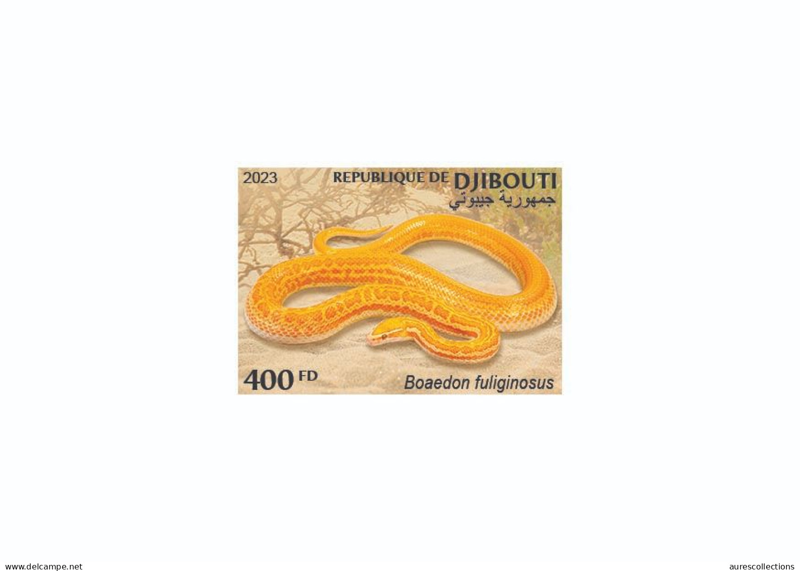 DJIBOUTI 2023 DELUXE PROOF 1V 400F - REPTILES - SNAKE SNAKES SERPENT SERPENTS - MNH - Serpents