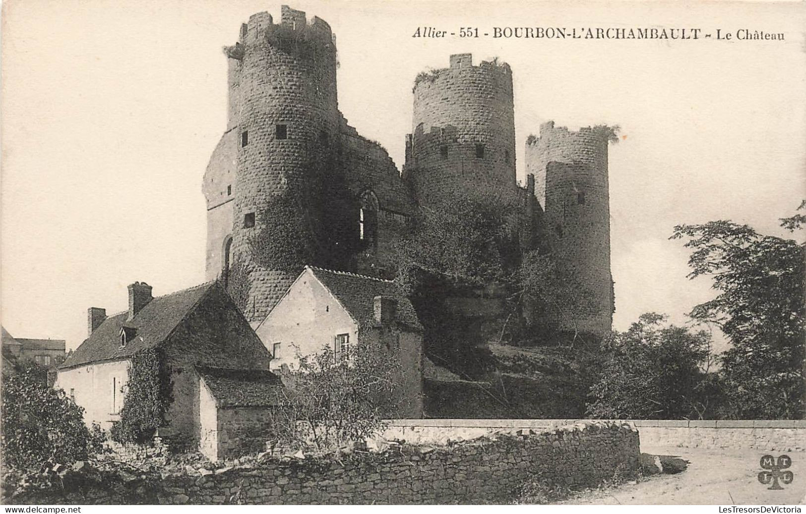 FRANCE - Allier - Bourbon L'Archambault- Le Château - Carte Postale Ancienne - Bourbon L'Archambault