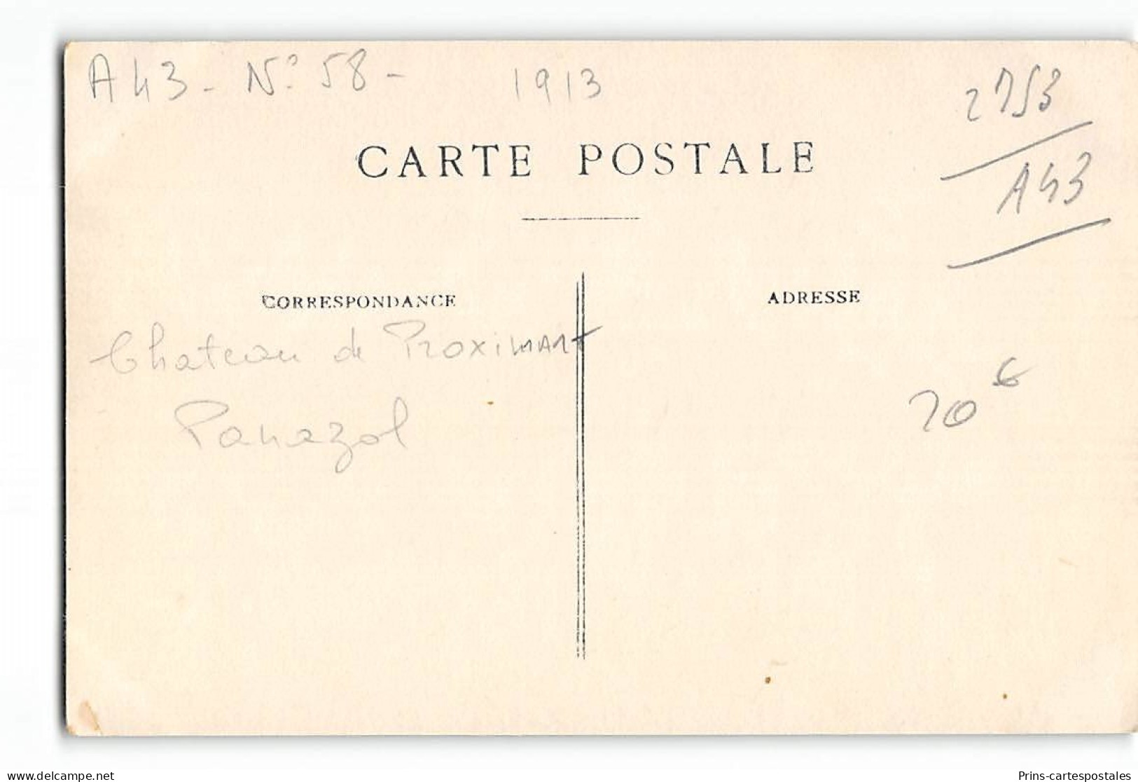 CPA 87 Carte Photo Panazol Chateau De Proximart - Panazol