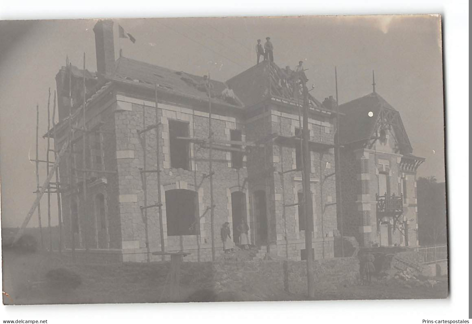 CPA 87 Carte Photo St Saint Priest Taurion Construction Des Villas Lafargue Et Suzanne - Saint Priest Taurion