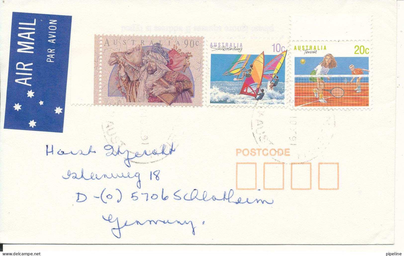 Australia Cover Sent Air Mail To Germany 16-10.2001 - Brieven En Documenten