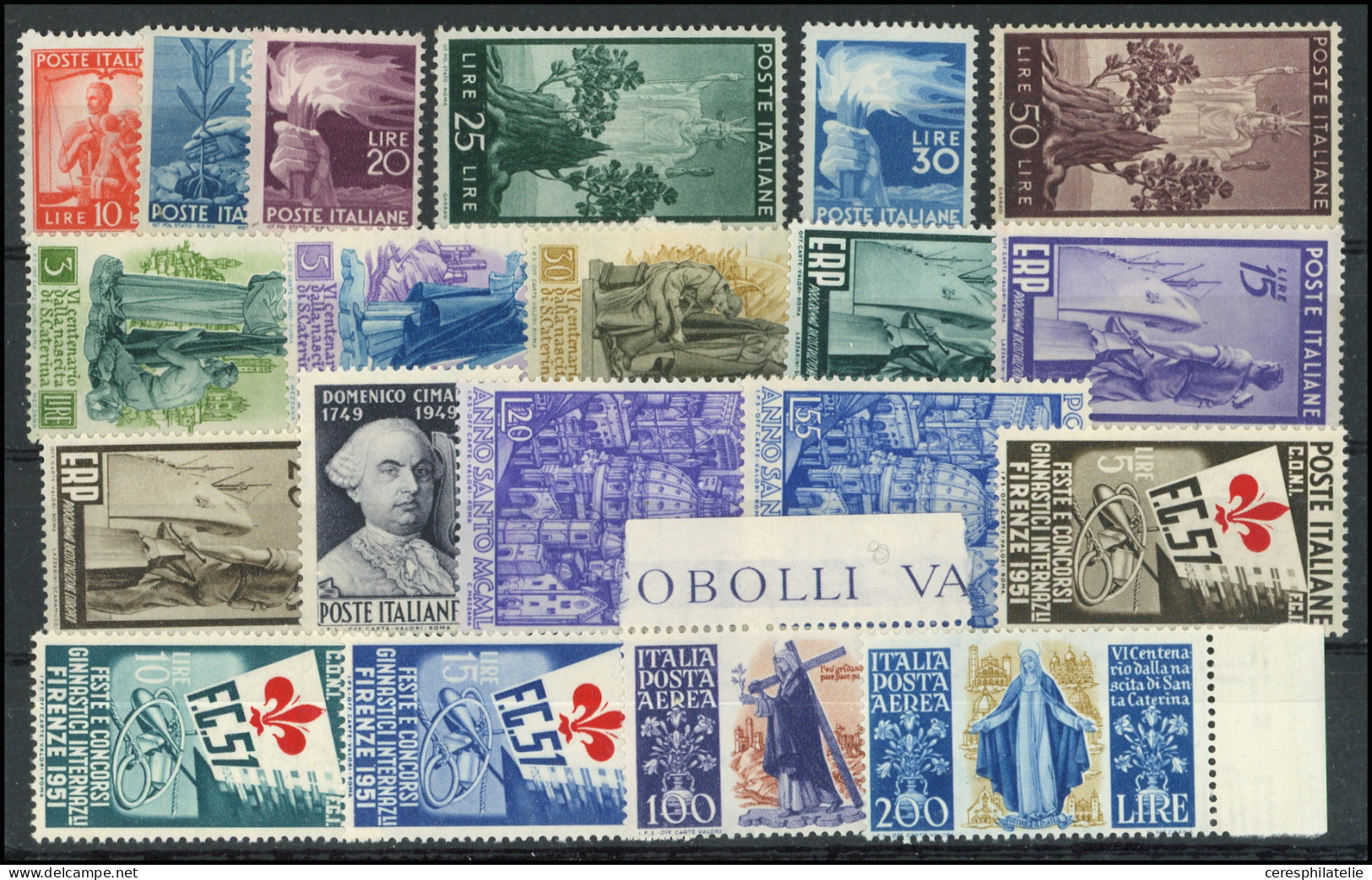 ** Italie, Petit Lot Poste, PA Et Taxe Entre 1945 Et 1951, TB - Ungebraucht