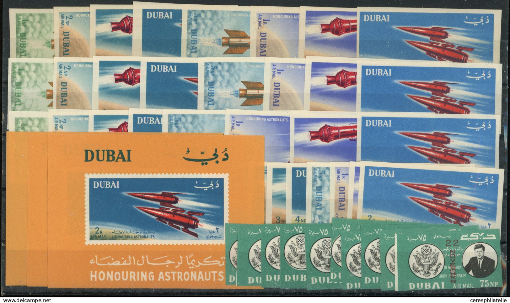 ** Dubai, Petit Stock Entre 1963 Et 1964, Dont Non Dentelés, TB, Cote Michel - Dubai