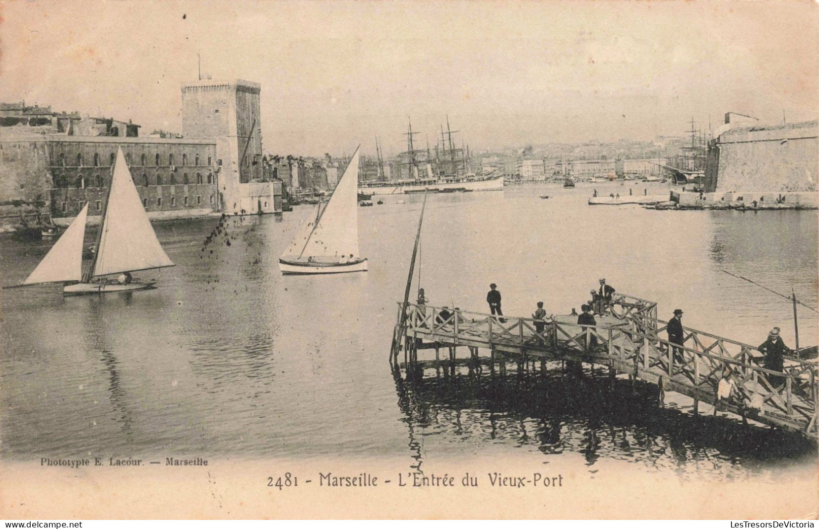 FRANCE - Marseille - L'Entrée Du Vieux Port - Carte Postale Ancienne - Old Port, Saint Victor, Le Panier