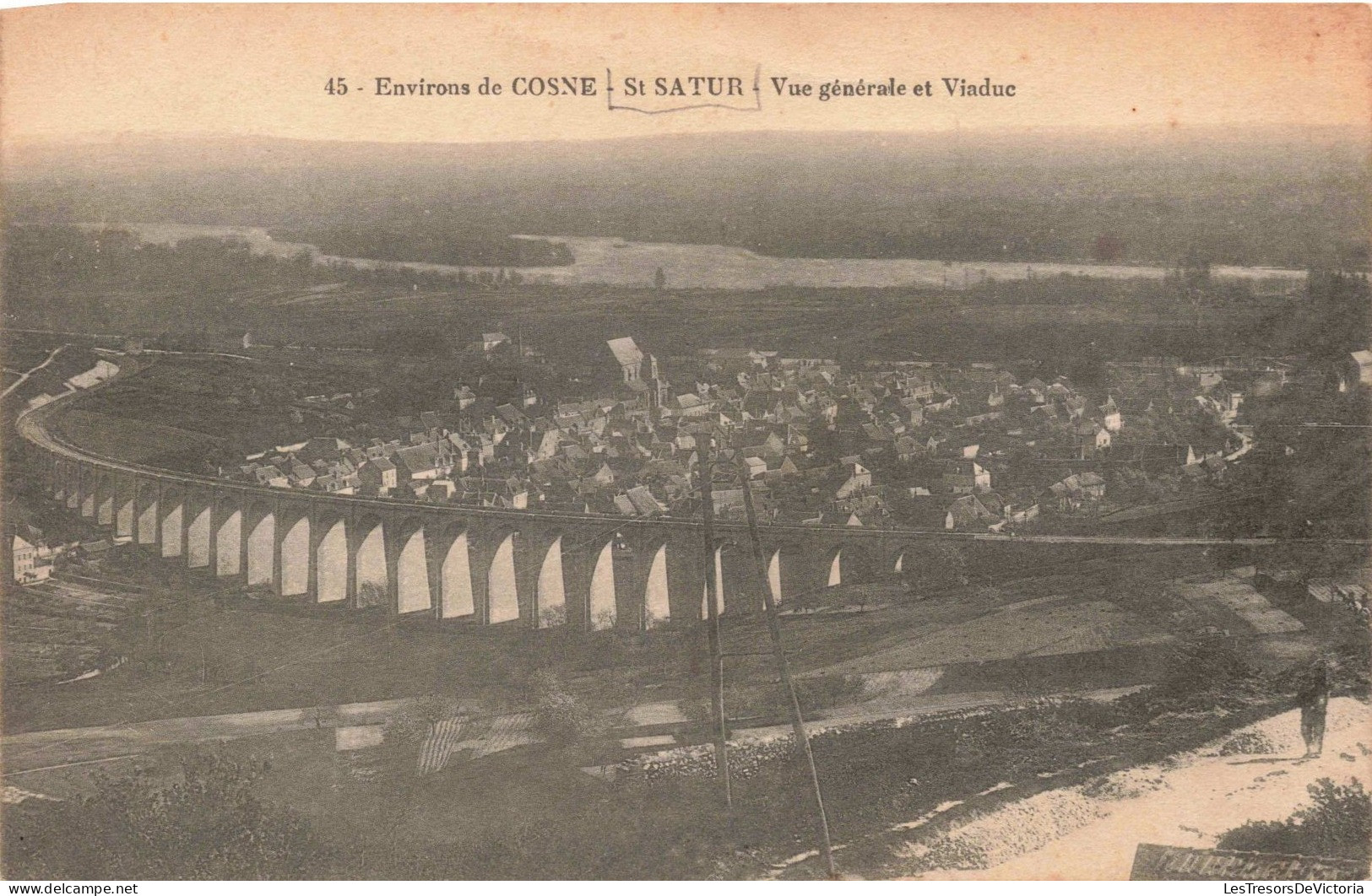 FRANCE - Environs De Cosne - St Satur - Vue Générale Et Viaduc - Carte Postale Ancienne - Nevers