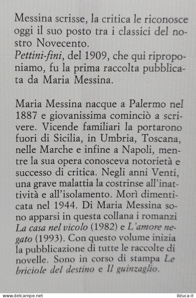 49344 V Maria Messina - Pettini-fini - Sellerio 1996 - Classic