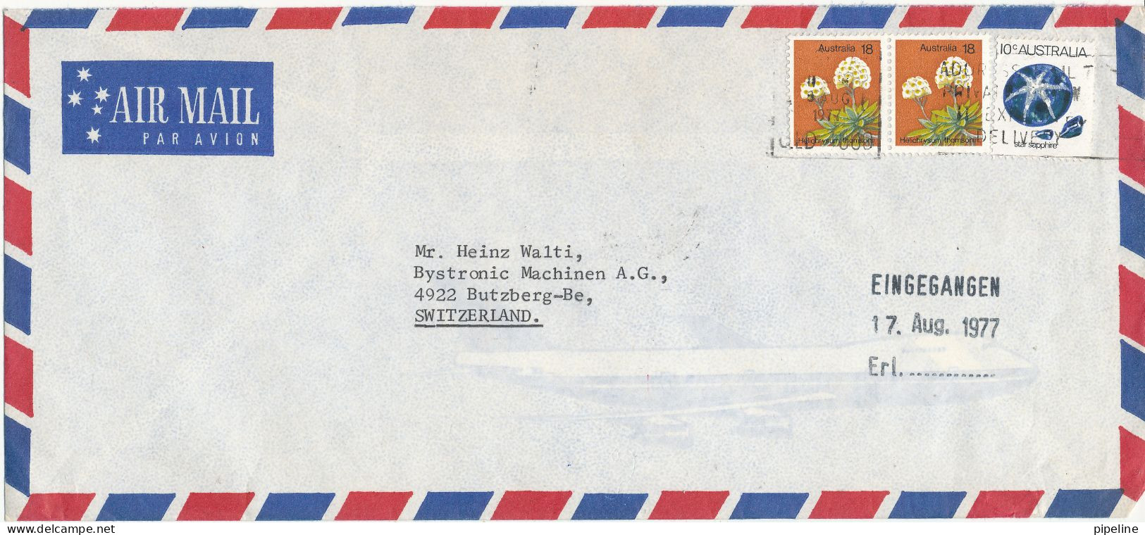 Australia Air Mail Cover Sent To Denmark Sydney 8-8-1977 - Briefe U. Dokumente