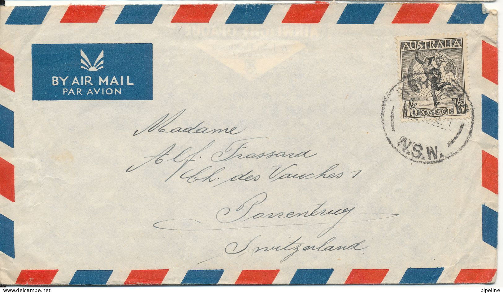 Australia Air Mail Cover Sent To Switzerland 1952 ?? - Cartas & Documentos
