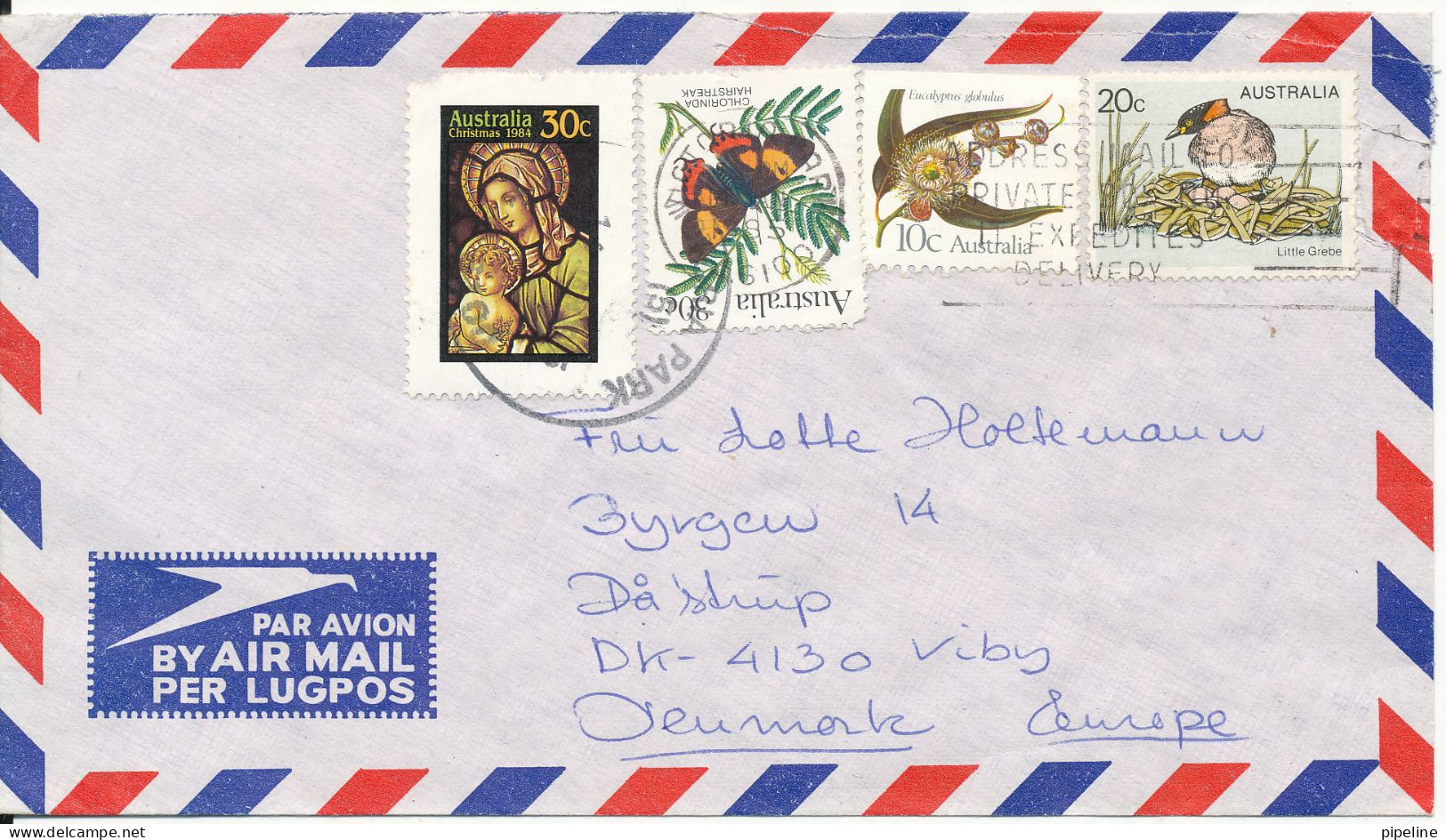 Australia Air Mail Cover Sent To Denmark 1995 Topic Stamps - Lettres & Documents