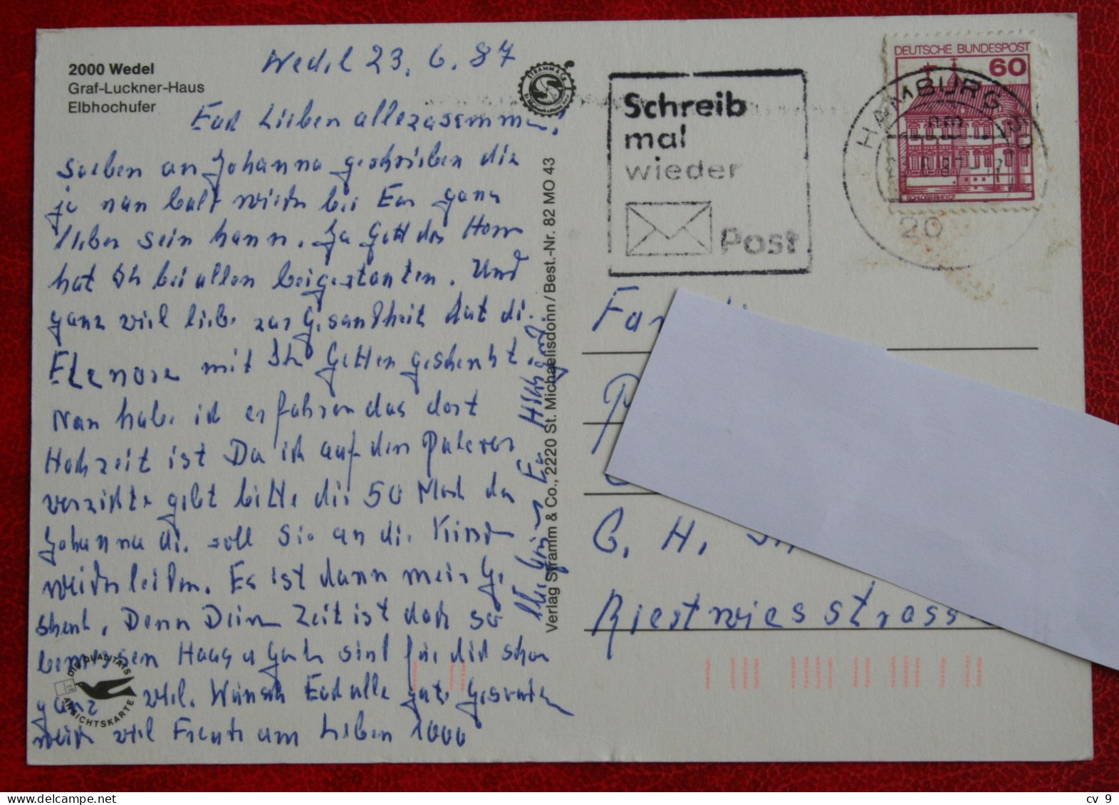 AK Wedel Graf Luckner Haus Eibhochufer Verlag Stramm & Co Deutschland BRD Gelaufen Used Postcard A180 - Wedel