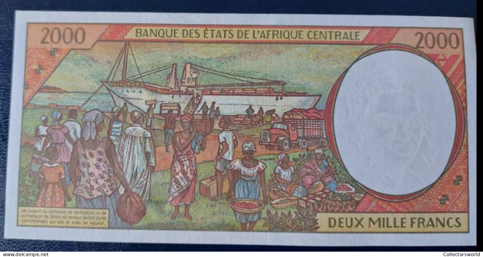 CAS C (Congo) 2000 Francs 1993/2002 P103C UNC - Repubblica Del Congo (Congo-Brazzaville)