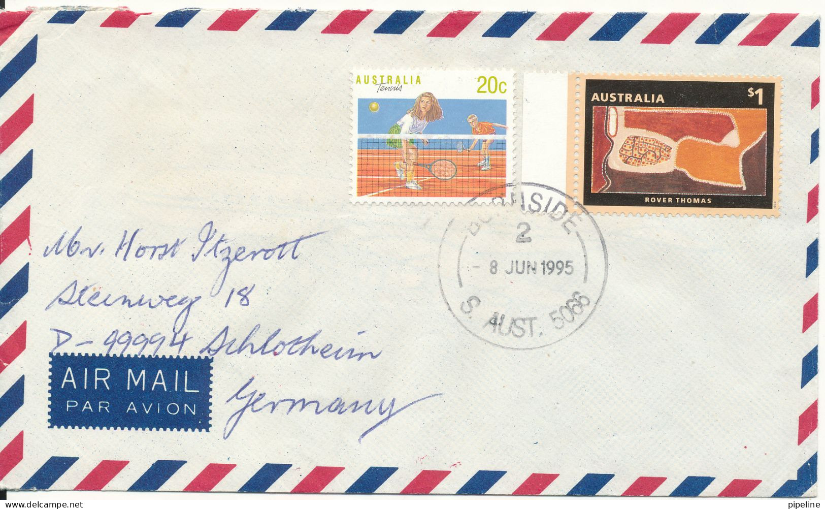 Australia Air Mail Cover Sent To Germany 8-6-1995 Topic Stamps - Brieven En Documenten