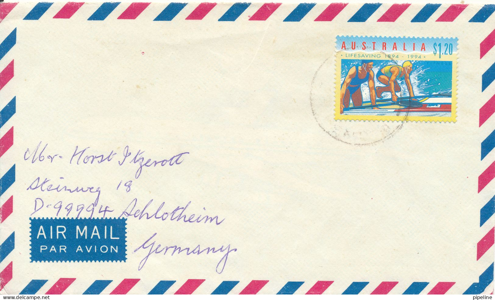 Australia Air Mail Cover Sent To Germany Single Franked - Briefe U. Dokumente