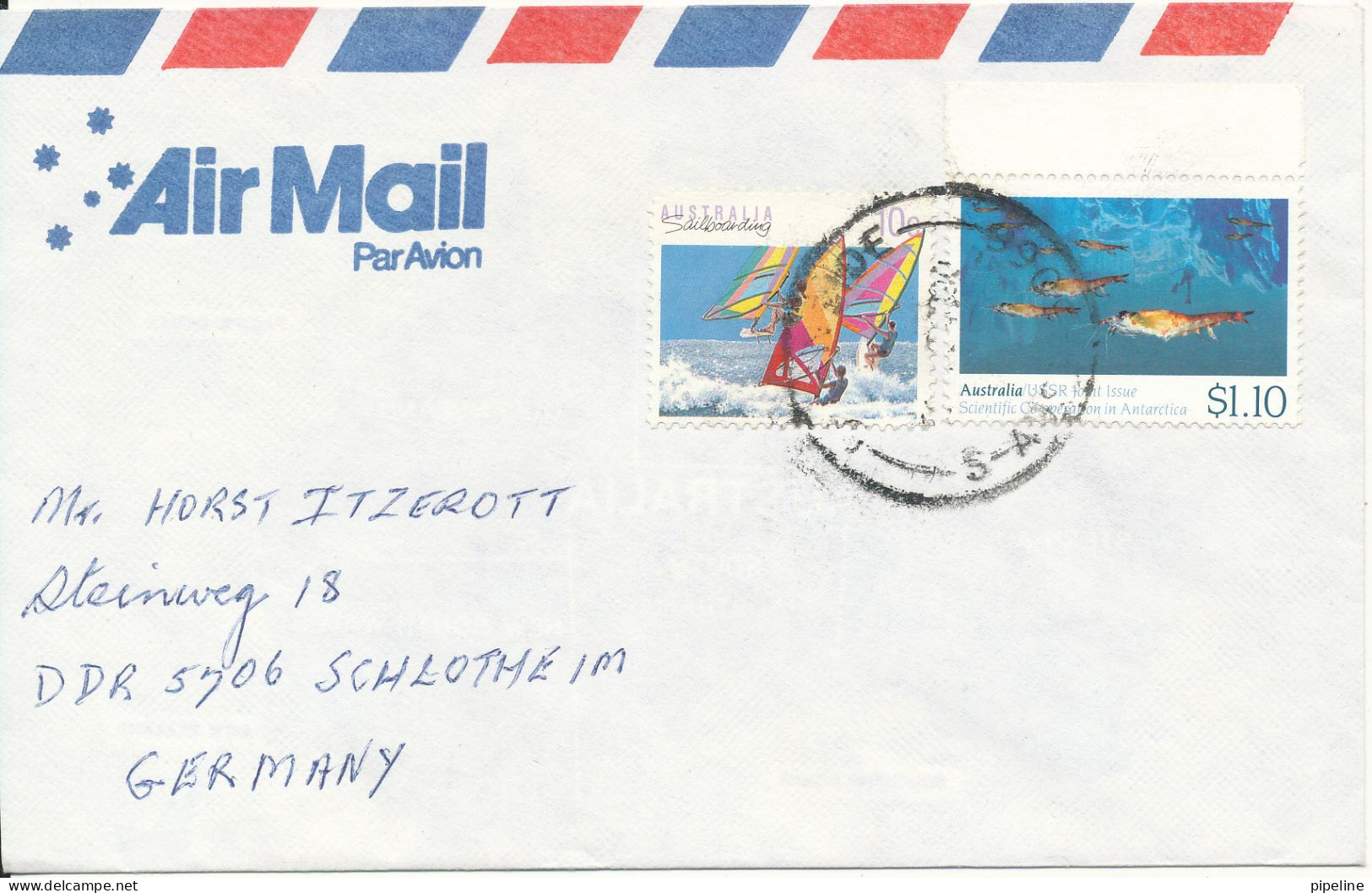 Australia Air Mail Cover Sent To Germany - Brieven En Documenten