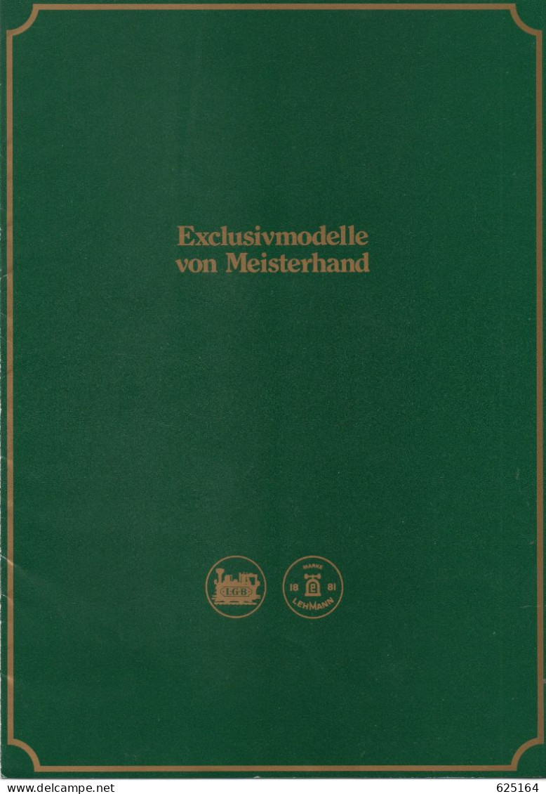 Catalogue LGB L.G.B. 1983 Exclusivmodelle Von Meisterhand GARTENBAHN - Deutsch