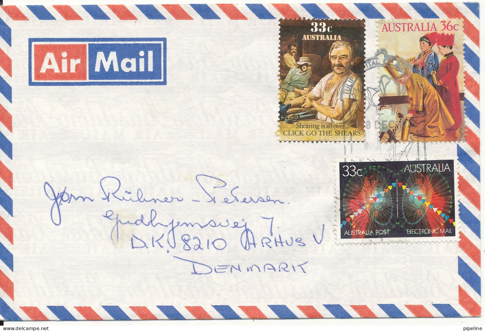 Australia Air Mail Cover Sent To Denmark 8-12-1986 Bowral Tulip Capital Of Australia With Topic Stamps - Storia Postale