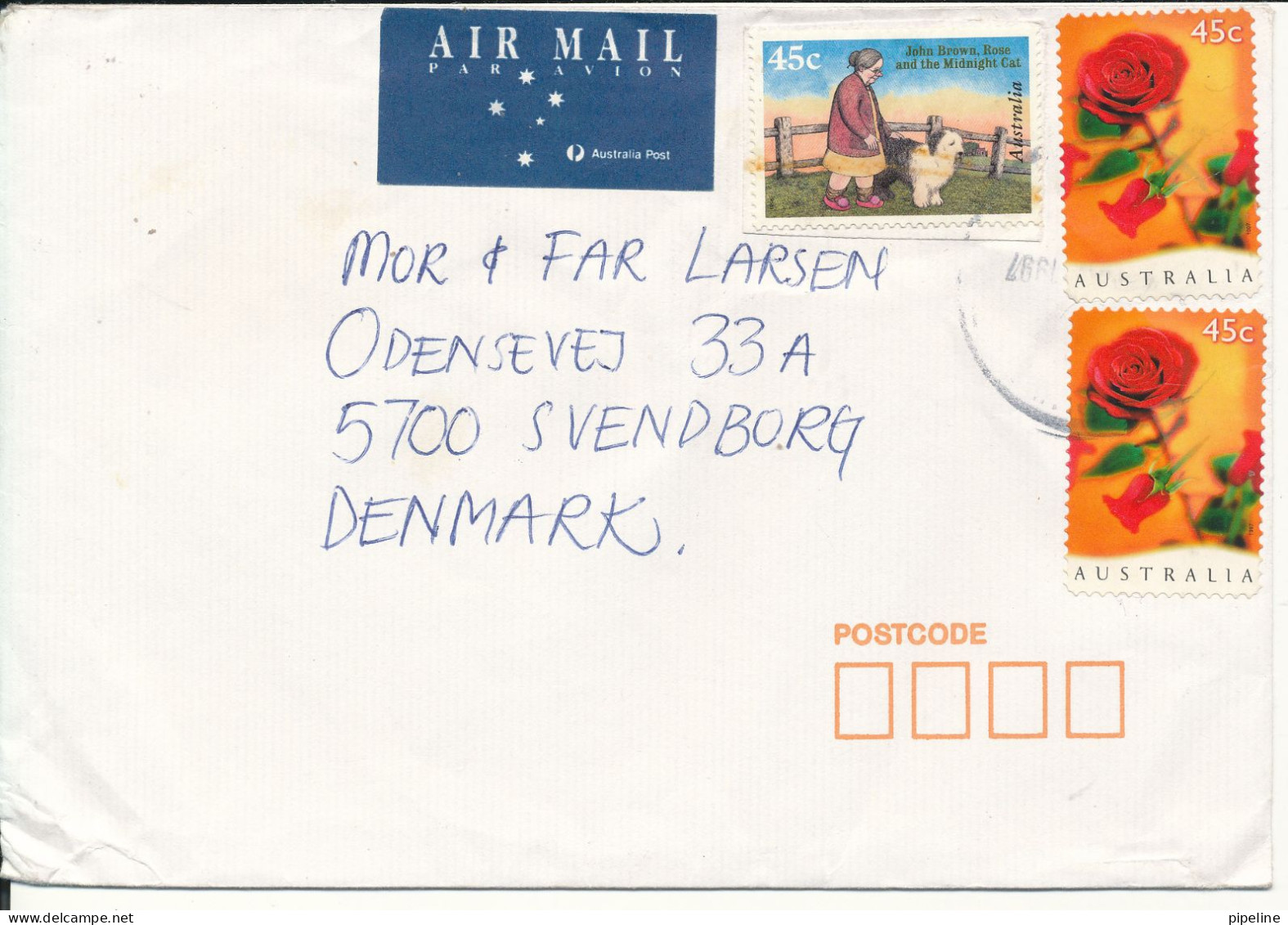Australia Cover Sent To Denmark 1997 Topic Stamps - Cartas & Documentos
