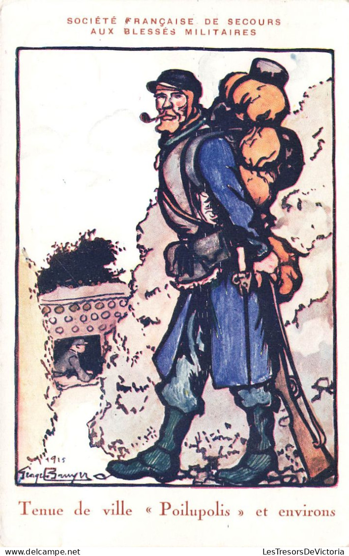 FANTAISIES - Tenue De Ville Poilupolis Et Environs - Militaire - Colorisé  - Carte Postale Ancienne - Männer