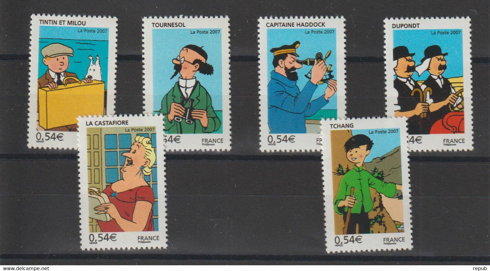 France 2007 Voyages De Tintin 4051-56, 6 Val ** MNH à La Faciale - Nuevos