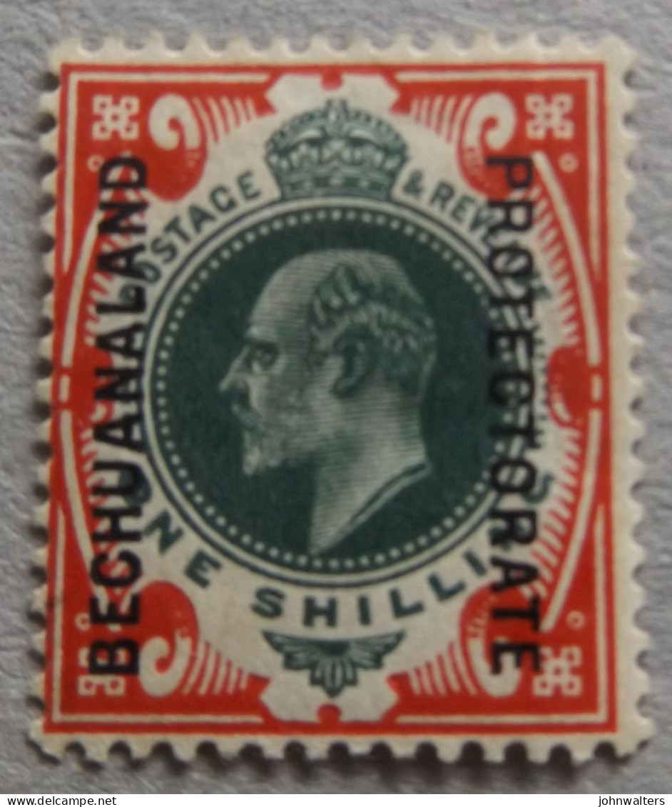 Edward V11 One Shilling MM Bechuanaland Protectorate Overprint Issued 1904-1912 - 1885-1964 Protectorat Du Bechuanaland