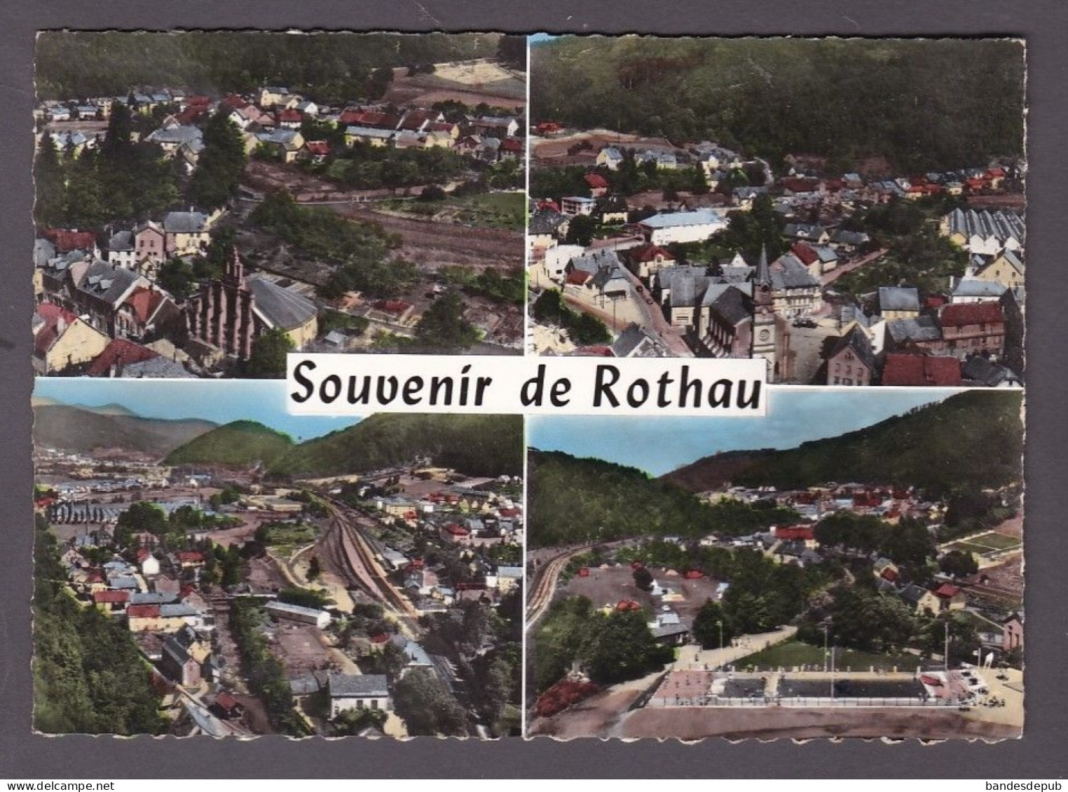 Souvenir De ROTHAU (67)  Multivues Vue Aerienne ( Temple Centre Piscine  ) - Rothau