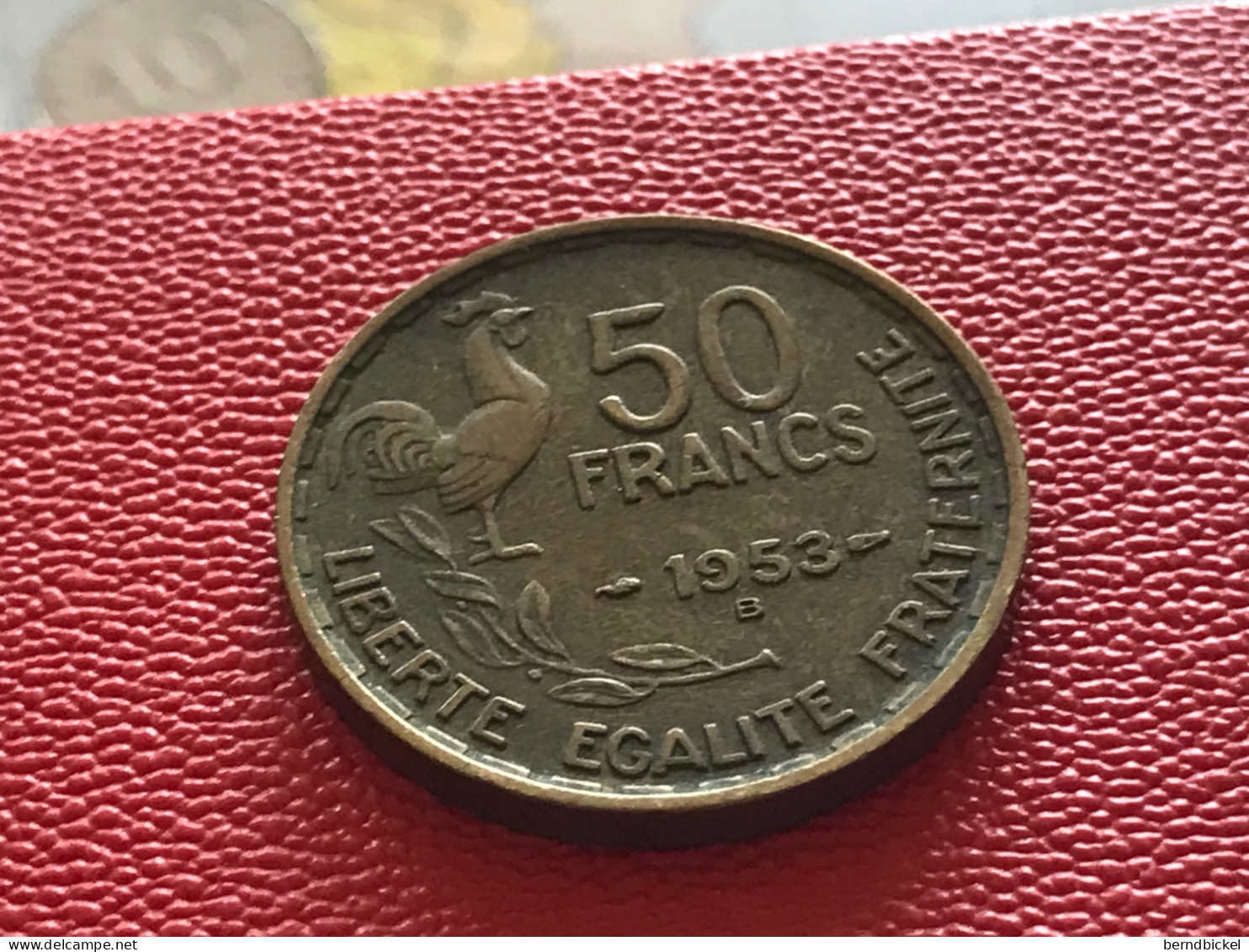 Münze Münzen Umlaufmünze Frankreich 50 Francs 1953 Münzzeichen B - 50 Francs