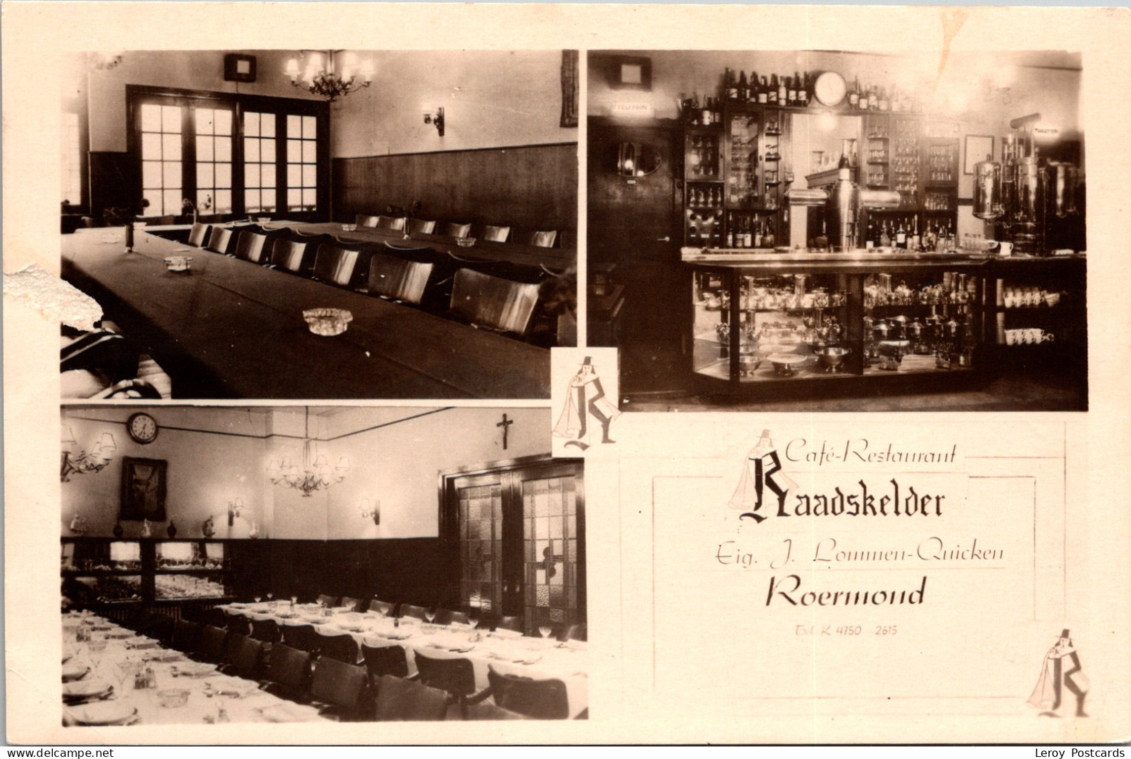 #3677 - Roermond, Café-Restaurant Raadskelder 1950 (LB) - Roermond