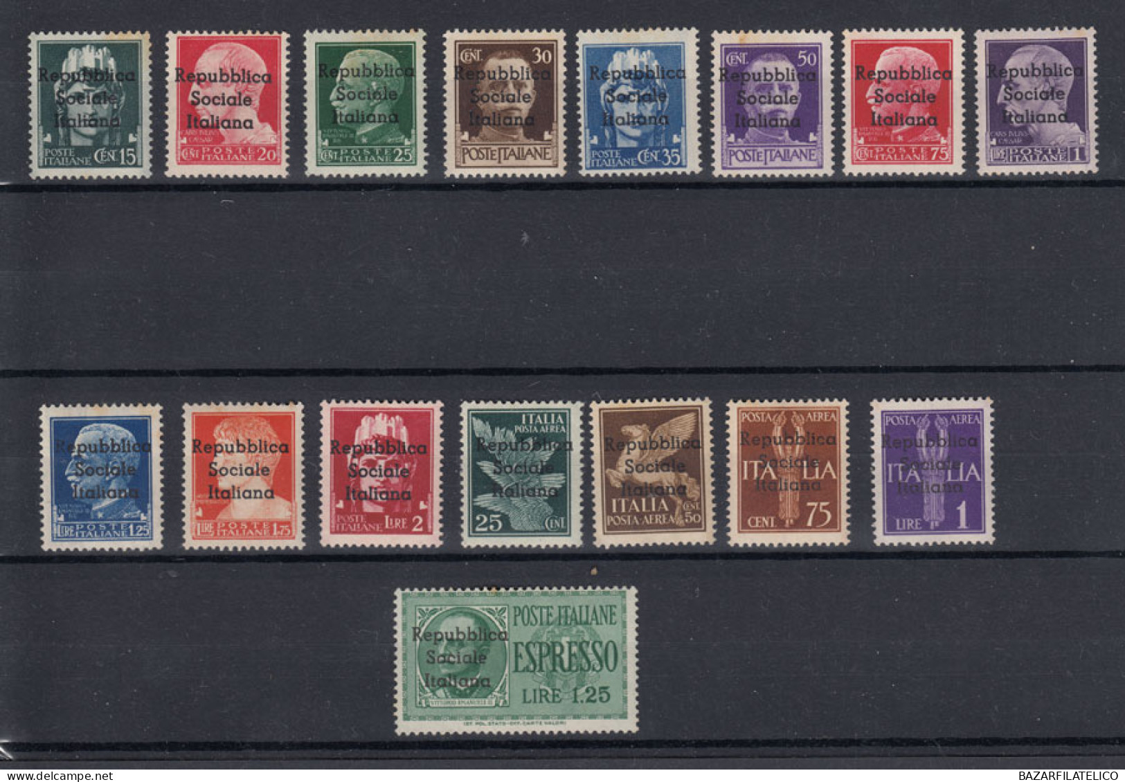 EMISSIONI LOCALI TERAMO IMPERIALE G.I MNH** ALCUNI CON P. OSSIDO 1,25 L. G.O MH* - Lokale/autonome Uitgaven