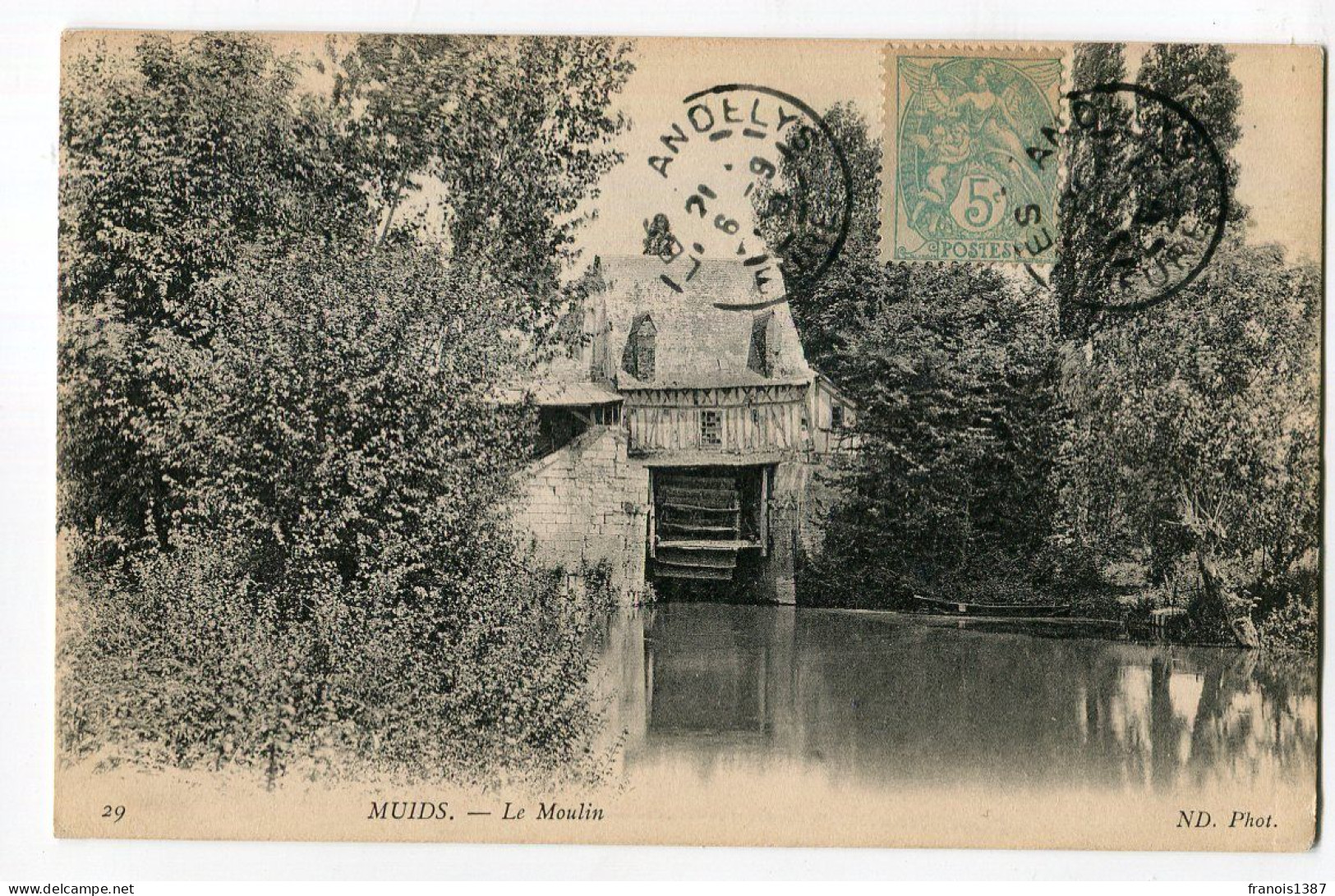 Ref 203 - MUIDS - Le Moulin (1907) - Muids