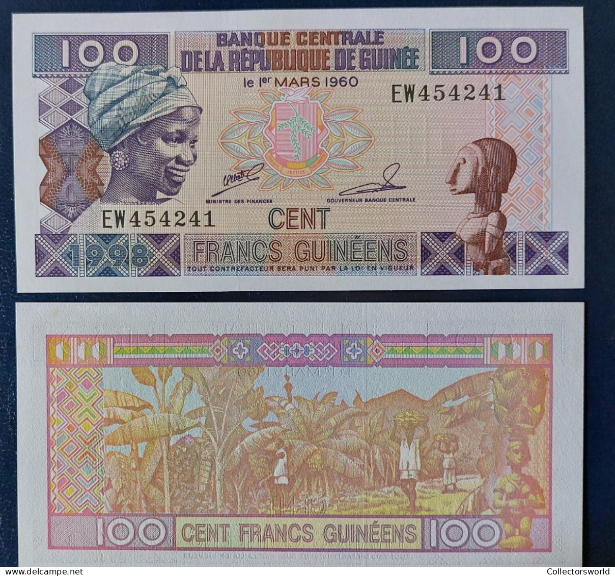 Rep Guinee Guinea 100 Francs Year 2012 P35b UNC - Guinea