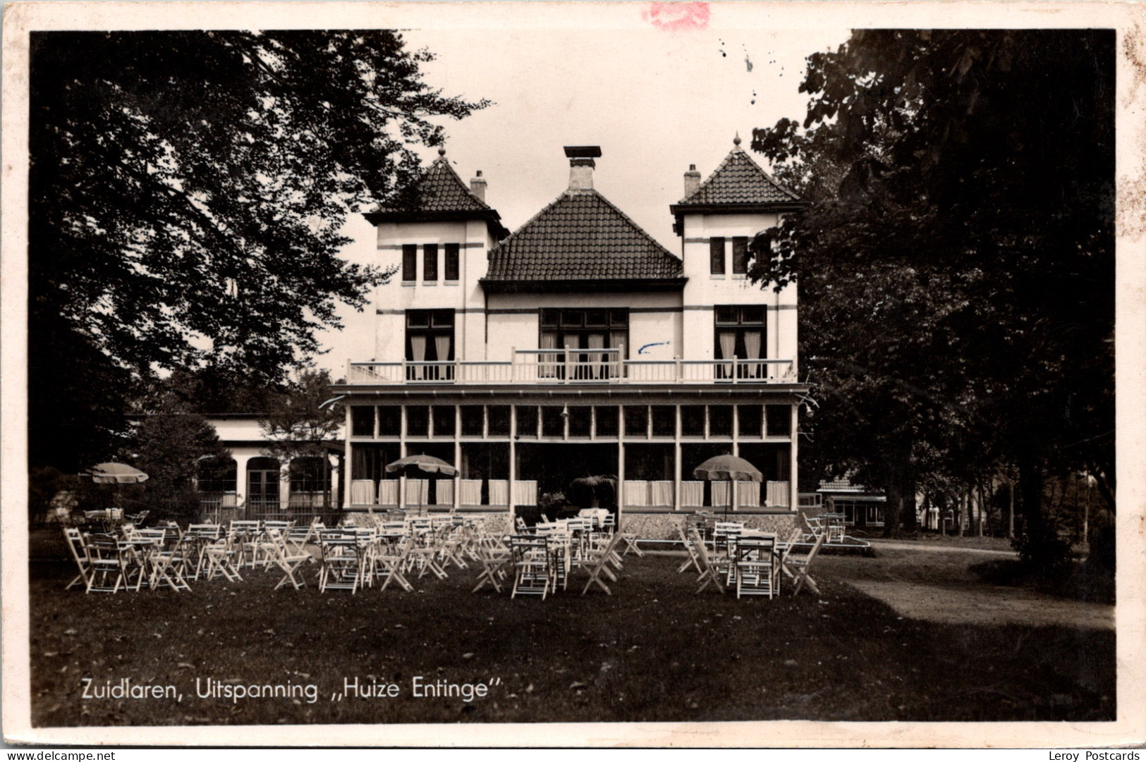 #3692 - Zuidlaren, Uitspanning 'Huize Entinge' 1951 (DR) - Zuidlaren